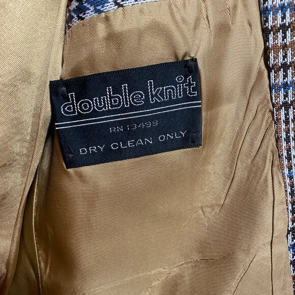 Men's VINTAGE Tweed Plaid Sport Coat and Pants Double Knit All Seasons 36 waist - Picture 9 of 9